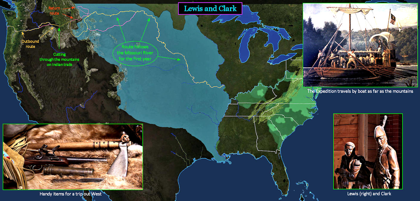 Lewis and Clark, 1804 map